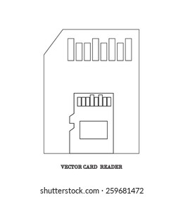 Vector outline icon of memory stick