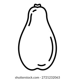 Ícone De Contorno Vetorial - Fruta Da Mamão