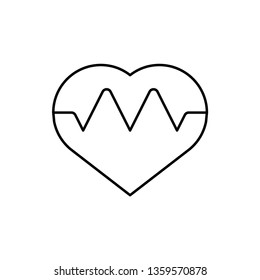 vector outline icon of pulse 