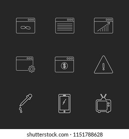 Vector Outline Icon set 9 Icons