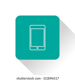 vector outline icon of tablet. Smartphone symbol for web UI