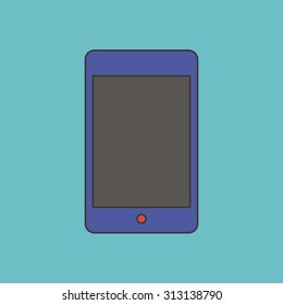 vector outline icon of tablet. Smartphone symbol for web UI