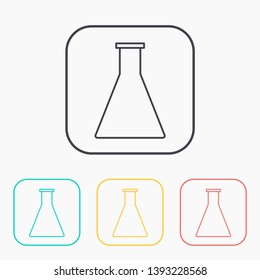 vector outline icon of test tube 