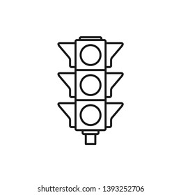 vector outline icon of traffic light 