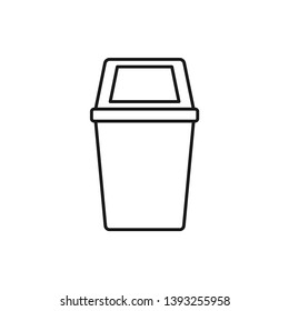 Vector Outline Icon Trash Can Stock Vector (Royalty Free) 1393255958 ...