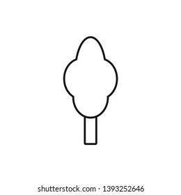 vector outline icon of tree 