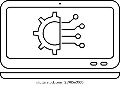 vector outline icons of artificial intelligence. Perfect for tech branding, digital platforms, and cutting-edge designs to captivate