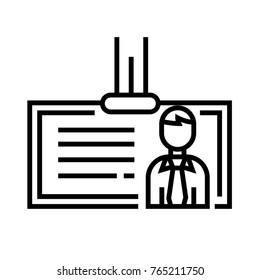 Vector outline id card icon