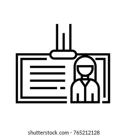 Vector outline id card icon