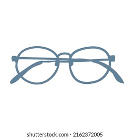 Ilustración de contorno vectorial de lentes aislados en fondo blanco