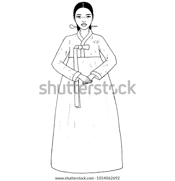 Korean Hanbok Coloring Pages Cute Coloring Pages