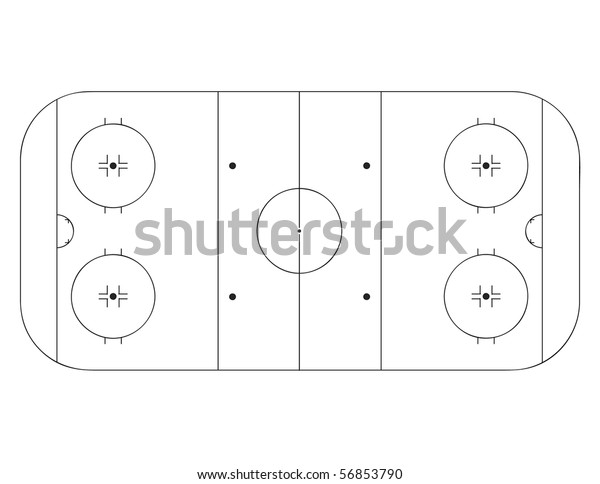 Vector Outline Lines On Ice Hockey Stock Vector (royalty Free) 56853790