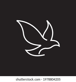 Vektorgrafik-Logo-Design inspiriert einen fliegenden Adler