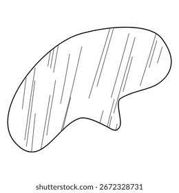 Esquema del Vector de la llave del abridor de la nuez de la macadamia, ilustración dibujada a mano del estilo aislada en blanco