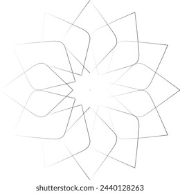 Vector outline mandala decorative and ornamental design for coloring page. vector mandala circles