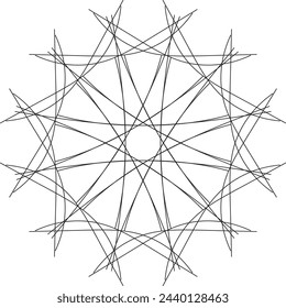 Vektor-Umriss-Mandala-dekoratives und ornamentales Design für die Färbung der Seite. Vektor-Mandala-Kreise