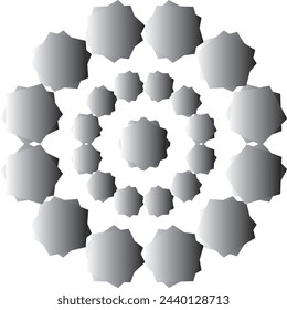 Vector outline mandala decorative and ornamental design for coloring page. vector mandala circles