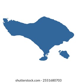 Vector outline map of Bali island of Indonesia