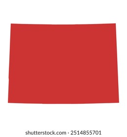 Mapa de esquema de Vector del estado de Colorado de los Estados Unidos