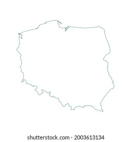 Vektorgrafik von Polen einzeln auf weißem Hintergrund.