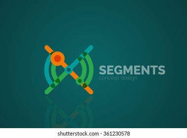 Esquema del vector logotipo abstracto mínimo