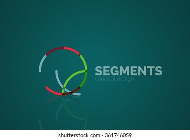 Vector outline minimal abstract geometric logo