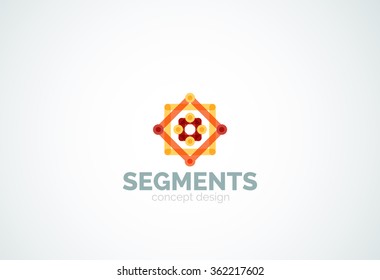 Vector outline minimal abstract geometric logo