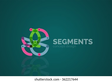 Vector outline minimal abstract geometric logo