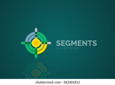 Vector outline minimal abstract geometric logo