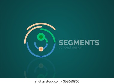 Vector outline minimal abstract geometric logo