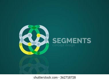 Vector outline minimal abstract geometric logo