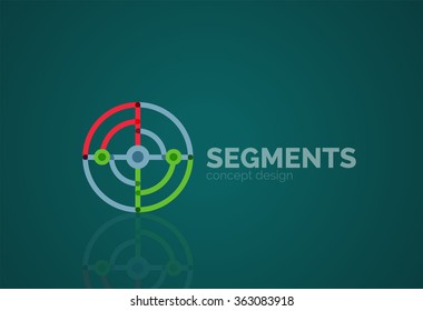 Esquema del vector logotipo abstracto mínimo