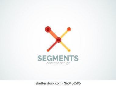 Vector outline minimal abstract geometric logo