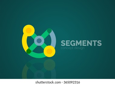 minimales abstraktes geometrisches Vektorgrafik-Logo