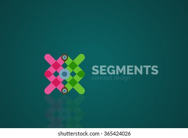 Esquema del vector logotipo abstracto mínimo