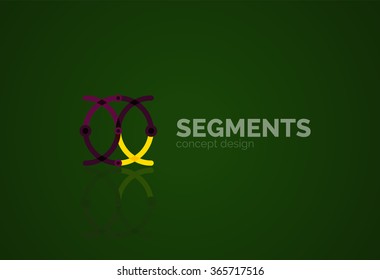 Vector outline minimal abstract geometric logo