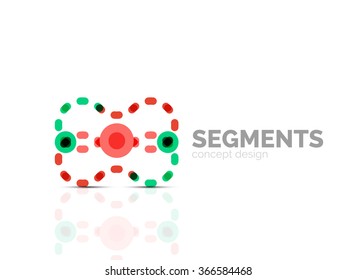 Esquema del vector logotipo abstracto mínimo