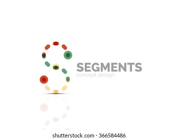 Esquema del vector logotipo abstracto mínimo