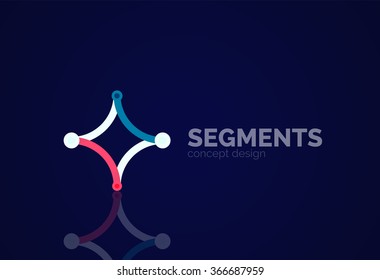 Vector outline minimal abstract geometric logo