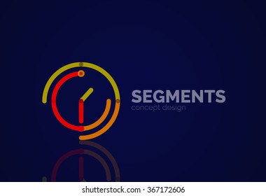 Esquema del vector logotipo abstracto mínimo