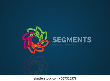 Vector outline minimal abstract geometric logo