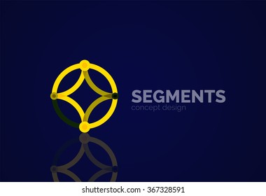 Vector outline minimal abstract geometric logo