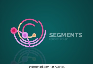 Vector outline minimal abstract geometric logo