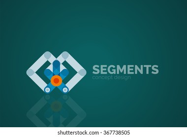 Esquema del vector logotipo abstracto mínimo