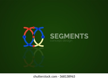 Esquema del vector logotipo abstracto mínimo