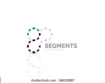Vector outline minimal abstract geometric logo