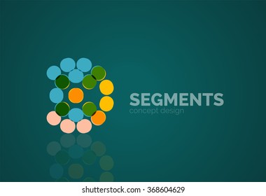 Logotipo geométrico abstrato mínimo do contorno do vetor