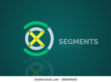 Vector outline minimal abstract geometric logo
