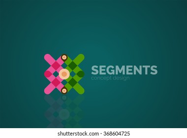 Vector outline minimal abstract geometric logo