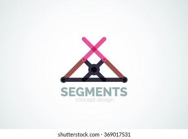 Vector outline minimal abstract geometric logo